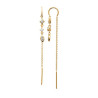 Boucles d'oreilles pendantes losanges et ovale plaqué or  - Bijouterie La Petite Française