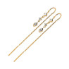 Boucles d'oreilles pendantes losanges et ovale plaqué or  - Bijouterie La Petite Française
