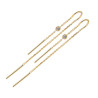 Boucles d'oreilles pendantes rond plaqué or  - Bijouterie La Petite Française