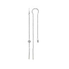 Boucles d'oreilles pendantes losange argent massif rhodié  - Bijouterie La Petite Française