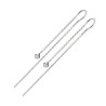 Boucles d'oreilles pendantes losange argent massif rhodié  - Bijouterie La Petite Française