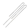 Boucles d'oreilles pendantes chaine argent massif rhodié  - Bijouterie La Petite Française