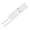 Boucles d'oreilles pendantes rond argent massif rhodié  - Bijouterie La Petite Française