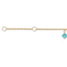 Bracelet Lilibet plaqué or et zirconiums blancs et bleus  - Bijouterie La Petite Française