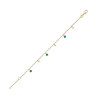 Bracelet Lilibet plaqué or et zirconiums blancs et verts  - Bijouterie La Petite Française