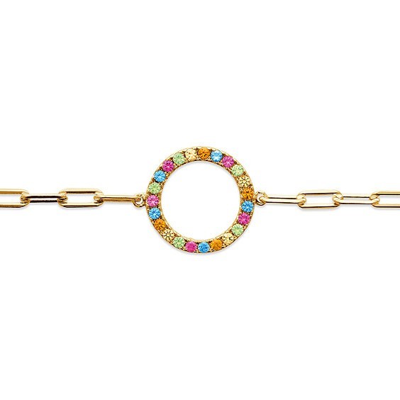 Bracelet Noëlla plaqué or et zirconiums  - La Petite Française
