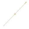 Bracelet Justine carré plaqué or et zirconium blancs  - Bijouterie La Petite Française
