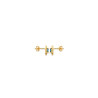 Boucles d'oreilles Justine carré plaqué or et zirconium bleu  - Bijouterie La Petite Française