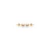 Boucles d'oreilles perle Majorque blanche plaqué or - 6 mm  - Bijouterie La Petite Française