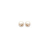 Boucles d'oreilles perle Majorque blanche plaqué or - 2 mm  - Bijouterie La Petite Française