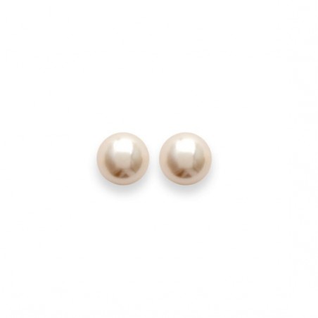 Boucles d'oreilles perle Majorque argent - 8 MM  - La Petite Française