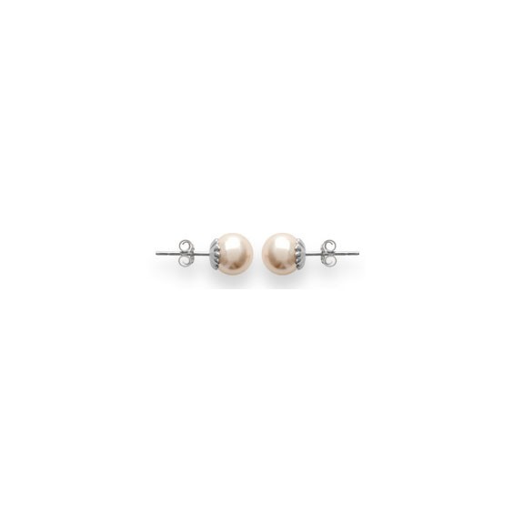 Boucles d'oreilles perle Majorque argent - 8 MM  - Bijouterie La Petite Française