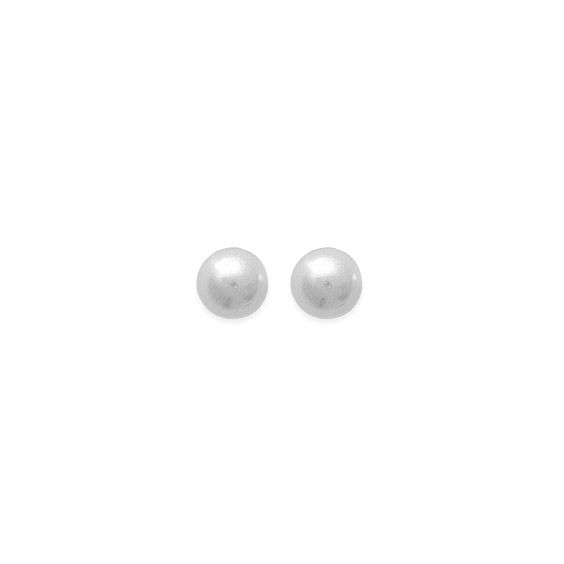 Boucles d'oreilles perle blanche argent - 10 MM  - La Petite Française