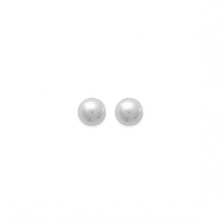 Boucles d'oreilles perle blanche argent - 10 MM  - La Petite Française