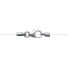 Collier fil transparent carré zirconium et argent  - Bijouterie La Petite Française