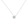 Collier fil transparent carré zirconium et argent  - Bijouterie La Petite Française