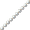 Bracelet de perles Majorque blanches plaqué or - 6 mm  - Bijouterie La Petite Française