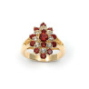 Bague marquise rouge plaqué or  - Bijouterie La Petite Française