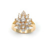 Bague marquise blanche plaqué or  - Bijouterie La Petite Française
