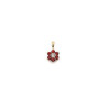 Pendentif fleur rouge plaqué or  - Bijouterie La Petite Française