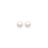 Boucles d'oreilles perle blanche plaqué or - 6 mm  - Bijouterie La Petite Française