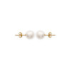 Boucles d'oreilles perle blanche  plaqué or -  8 mm  - Bijouterie La Petite Française