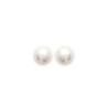 Boucles d'oreilles perle blanche  plaqué or -  8 mm  - Bijouterie La Petite Française