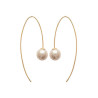 Boucles d'oreilles pendente perle plaqué or  - Bijouterie La Petite Française