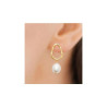 Boucles d'oreilles pendantes Tess perle plaqué or  - Bijouterie La Petite Française