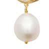 Boucles d'oreilles pendantes Mélyna perle plaqué or  - Bijouterie La Petite Française