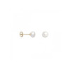 Boucles d'oreilles perle d'eau douce plaqué or - 6 mm  - Bijouterie La Petite Française