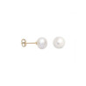 Boucles d'oreilles perle d'eau douce plaqué or -  8 mm  - Bijouterie La Petite Française