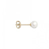 Boucles d'oreilles perle d'eau douce plaqué or - 5 mm  - Bijouterie La Petite Française