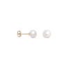 Boucles d'oreilles perle d'eau douce plaqué or - 7 mm  - Bijouterie La Petite Française