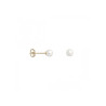 Boucles d'oreilles perle d'eau douce plaqué or - 4 mm  - Bijouterie La Petite Française