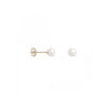 Boucles d'oreilles perle d'eau douce plaqué or - 5 mm  - Bijouterie La Petite Française