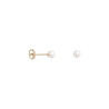 Boucles d'oreilles perle d'eau douce plaqué or - 3 mm  - Bijouterie La Petite Française