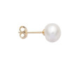 Boucles d'oreilles perle d'eau douce plaqué or -  8 mm  - Bijouterie La Petite Française