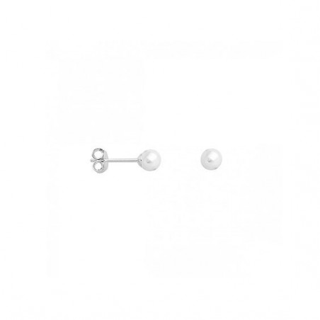 Boucles d'oreilles perle d'eau douce argent - 4 mm  - La Petite Française