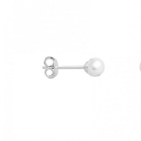 Boucles d'oreilles perle d'eau douce argent - 4 mm  - La Petite Française