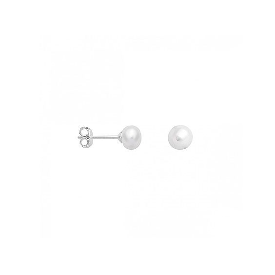 Boucles d'oreilles perle d'eau douce argent - 6 mm  - La Petite Française