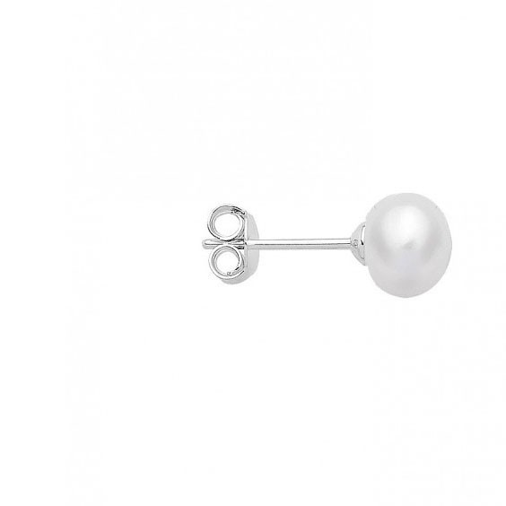 Boucles d'oreilles perle d'eau douce argent - 7 mm  - Bijouterie La Petite Française