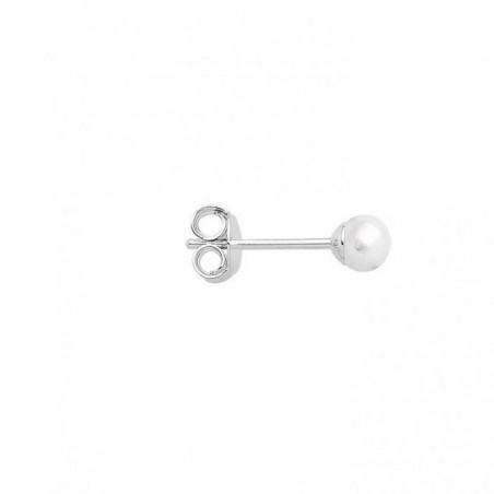Boucles d'oreilles perle d'eau douce argent - 3 mm  - La Petite Française