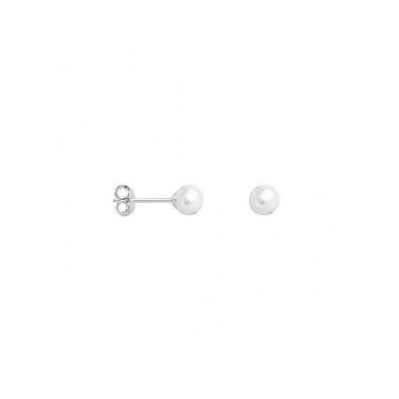 Boucles d'oreilles perle d'eau douce argent - 5 mm  - La Petite Française