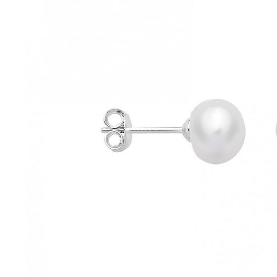 Boucles d'oreilles perle d'eau douce argent -  8 mm  - La Petite Française