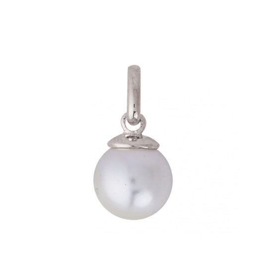 Pendentif perle blanche argent  - La Petite Française