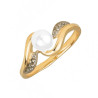 Bague Léonie perle blanche plaqué or  - Bijouterie La Petite Française