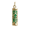 Pendentif Tiki Polynésien jade tendresse plaqué or - 23 MM  - Bijouterie La Petite Française