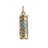 Pendentif Tiki Polynésien turquoise sagesse plaqué or - 23 MM  - Bijouterie La Petite Française