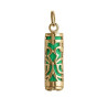Pendentif Tiki Polynésien jade force plaqué or - 23 MM  - Bijouterie La Petite Française